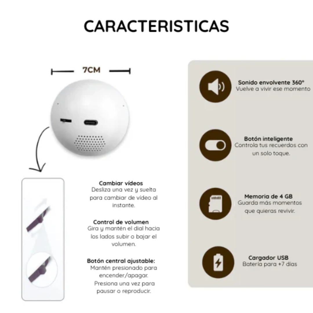 Bola de Reproducción de Vídeos Navideña